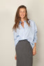 Academia - Blouse - Gioia - Celeste Light Blue Plain - BYLOTTE