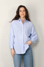 Academia - Blouse - Giorgia - Blue/White - BYLOTTE