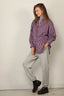 Academia - Blouse - Giorgia - Viola Purple Striped - BYLOTTE