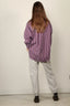 Academia - Blouse - Giorgia - Viola Purple Striped - BYLOTTE