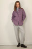 Academia - Blouse - Giorgia - Viola Purple Striped - BYLOTTE