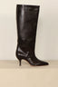 sania d'mina - Laarzen - Avenue High Wide Shaft - Dark Brown Leather