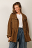 RÓHE - Jacket - Sculptural Suede Jacket - Sage
