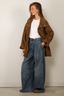 RÓHE - Jacket - Sculptural Suede Jacket - Sage