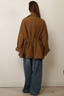 RÓHE - Jacket - Sculptural Suede Jacket - Sage