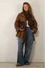RÓHE - Jacket - Sculptural Suede Jacket - Sage