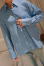 Tibi - Blouse - Edmund Lyocell Stripe Oversized Shirt - Blue Multi