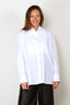 Golden Goose - Blouse - Journey W's Over Shirt With Pleated Bib Pollon Cotton Popline - White