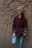 R13 - Blouse - Drop Neck Workshirt - Dip Dye Red Plaid