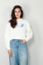 Closed - Sweater - Printed crewneck - Ivory - BYLOTTE