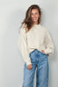 Closed - Sweater - Relaxed Sweatshirt - Ecru - BYLOTTE
