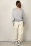 Closed - Sweater - Relaxed Sweatshirt - Light Grey Melange - BYLOTTE