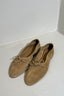 Dear Frances - Ballerina's - Gala Shoe W/ Bow - Caramel Suede