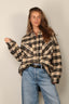 Denimist - blouse - Boyfriend - beige/black plaid - BYLOTTE