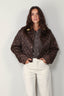 Denimist - Jacket - Cropped Quilted - Brown - BYLOTTE