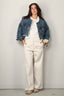 Denimist - Jas - Oversized cropped denim jacket - Eldon w/ sherpa lining - BYLOTTE