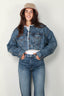 Denimist - Jas - Oversized cropped denim jacket - Eldon w/ sherpa lining - BYLOTTE