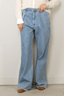 Denimist - Jeans - Blair Double Pleated Pant - Stone Wash Blue - BYLOTTE