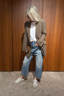 Denimist - Blazer - Hyannis Deconstructed Blazer - Brown Herring Bone