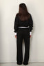 Éterne - Sweater - Cropped Half Zip Sweatshirt - Black - BYLOTTE