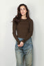 Éterne - Top - Long Sleeve Fitted Top - Moss - BYLOTTE