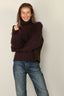 Extreme Cashmere - Trui - 434 Crop Xtra - Dark Brown - BYLOTTE