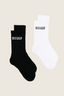 Rotate - Sokken - Socks with logo (2 pack) -  Black/bright white