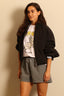 Ganni - Bomber - Light Twill Oversized Short Bomber Jacket -  Black