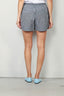 Ganni - Short - Seersucker Check elasticated shorts -  Egret