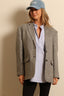 Anine Bing - blazer - Quinn - black / white