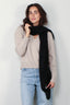 Lisa Yang - Sjaal - Brushed Scarf -  Black Brushed