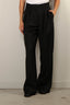 RÓHE - Broek - Wide leg double pleated trousers -  Black