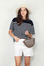 Lisa Yang - T-shirt - Cila stripes -  Navy/Cream