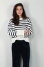 Lisa Yang - Trui - Sony stripes -  Cream/Navy