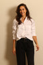 Closed - Blouse - Cropped classic shirt -  White