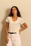 Éterne - T-shirt - V Neck T -  Ivory