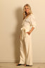 RÓHE - pantalon - Wide leg tailored  -  cream