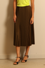 Tibi - rok - PLEATED PULLON - WOOD