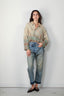 R13 - Blouse - Drop neck workshirt -  Gradient bleach green plaid