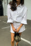 Halfboy - Jurk - Shirt dress -  Optic white