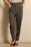 RÓHE - broek - Carrot fit single pleat - grey melange