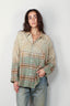 R13 - Blouse - Drop neck workshirt -  Gradient bleach green plaid