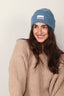 Ganni - Beanie - Light Structured Rib Knit Beanie  -  Dusty blue