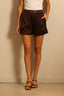 Ganni - Short - Washed Satin Shorts -  Mole