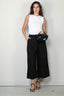 Tibi - Broek - Bio twill triple pleat pant -  Black