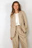 Forte_Forte - Blazer - Grain De Poudre Doublebrested Jacket - Sand - BYLOTTE