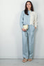 Forte_Forte - Blouse - Chic Block Colour Linen Shirt - Acqua - BYLOTTE