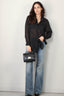 forte_forte - Blouse - Essential Co/Se Voile Oversized Shirt - Nero - BYLOTTE