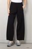 forte_forte - Broek - Diagonal Cotton Fleece Twisted Pants - Abisso - BYLOTTE