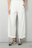 forte_forte - Broek - Diagonal Cotton Fleece Twisted Pants - Bianco - BYLOTTE